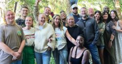 Matt Hancock’s girlfriend Gina Coladangelo poses alongside I’m A Celebrity campmates’ family and friends