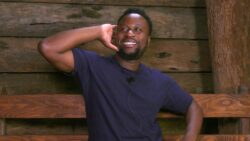 I’m A Celebrity star Babatúndé Aléshé screams non-stop with his mouth closed as he’s covered in frogs in intense Bushtucker trial
