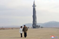 Kim Jong Un’s daughter seen for first time accompanying him to missile launch