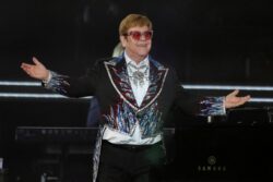 Sir Elton John ‘emotional’ as he performs historic final Los Angeles show on farewell tour with special guests Dua Lipa, Heidi Klum and Dita Von Teese