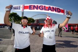 Parched England fans ‘struggle’ with beer drought as they arrive for Iran clash