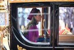 Kate and William travel in royal carriage with poignant link to their wedding