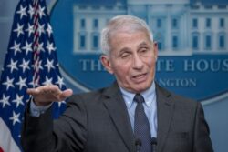 Dr Fauci hit with questions on Covid origin in his chaotic final briefing