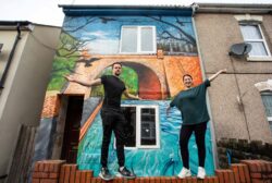 Couple get street artists to paint their entire house