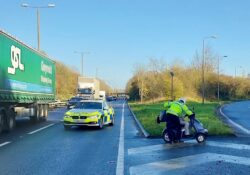 ‘Dennis the menace’ stopped for going down dual carriageway on mobility scooter