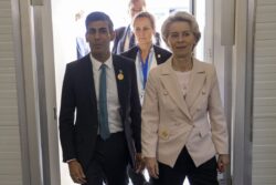 Sunak and von der Leyen agree on need to ‘work together’ to end NI Protocol row