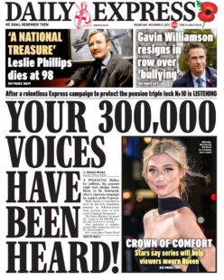 Daily Express – Your 300,000 voices have been heard 