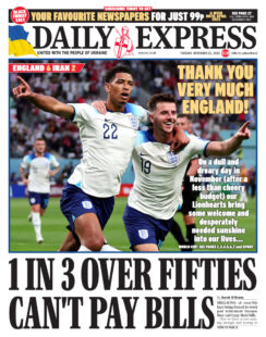 Daily Express – thank you very much England 