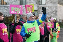 Minister in plea to unions to return to talks as Scottish teachers stage strike