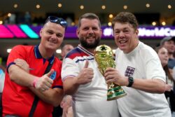 Fans enjoy raucous night in Doha ahead of World Cup ‘Battle of Britain’