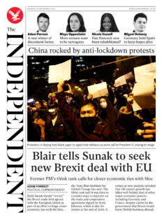 The Independent – Blair tells Sunak to seek new Brexit deal with EU 