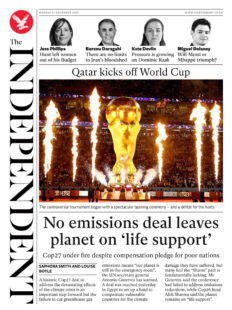 The Independent – No emissions deal leaves planet on life support 