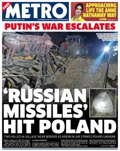 Metro – Russian missiles hit Poland 