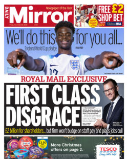 Daily Mirror – First class disgrace 