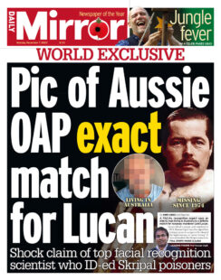 Daily Mirror – Pic of Aussie OAP exact match for Lucan 