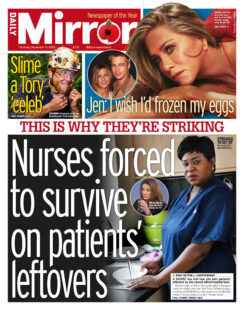 Daily Mirror – Nurses forced to survive on patients’ leftovers 