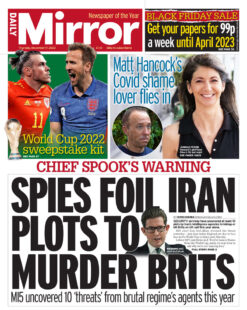 Daily Mirror – Spies foil Iran plots to murder Brits 