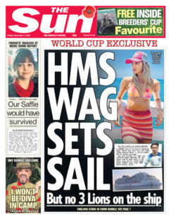 The Sun – HMS WAG sets sail 