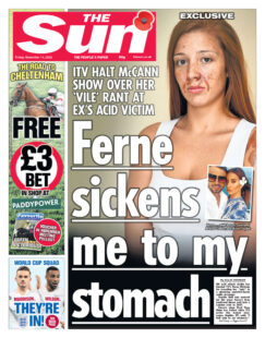 The Sun – Ferne sickens me to my stomach 