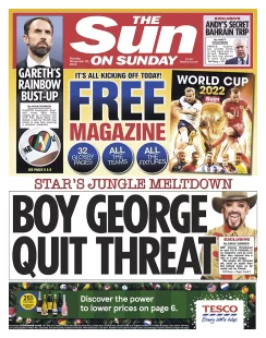 The Sun – Boy George quit threat 