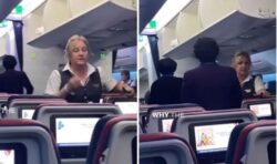 Flight attendants accused of threat to forcibly remove disabled man from grounded plane