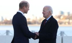 Prince William shares warm words with Joe Biden as duo meet at JFK library