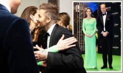 Princess of Wales kisses David Beckham in football icon’s surprise Earthshot appearance