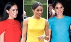 Meghan’s claim of ‘never wearing colour’ in UK to ‘avoid standing out’ debunked in pics