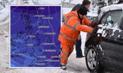 UK snow forecast: Brutal -10C ‘icy grip’ to freeze Britain in days as nation smothered