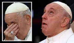 Emotional Pope Francis unable to speak after breaking down in tears during public prayer