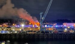 Jersey rocked by devastating explosion as road near pier goes up in flames