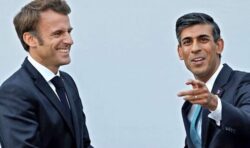 ‘Get behind the Three Lions!’ Sunak mocks Macron hours before England-France clash