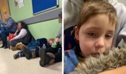 Sick children forced to sleep on A&E floor as Strep A rush brings hospital ‘to its knees’