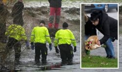 Three boys aged 8, 10 and 11, die after icy lake fall with a fourth, 6, fighting for life