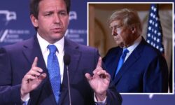 Trump’s grip on Republican party weakening as new poll gives Ron DeSantis a towering lead