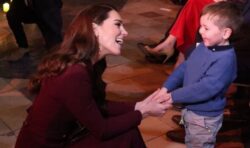 Kate coos over adorable little boy just minutes before start of Christmas carol concert