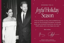 Meghan Markle and Prince Harry share ‘joyful’ Christmas card but no Archie or Lilibet