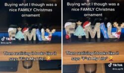 Mum mortified after realising Christmas decoration from B&M has ‘rude’ phrase