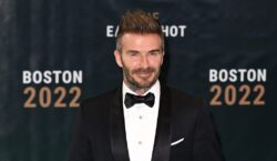 Dapper David Beckham plants kiss on Princess Of Wales at Earthshot Prize