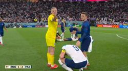 Jordan Pickford tells cameraman to back away from Harry Kane after England’s World Cup exit