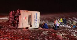 Snowstorm injures 22 in bus crash as nationwide winter storm threatens blizzards and tornadoes