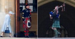 Queen’s rude joke to piper when he suffered wind-induced kilt malfunction