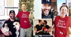 Pregnant Kaley Cuoco dresses baby bump in adorable festive outfit as she celebrates Christmas with Tom Pelphrey