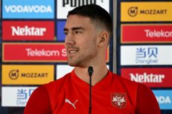 Dusan Vlahovic hits out at ‘absurd’ allegations of affair with Serbia teammate’s wife