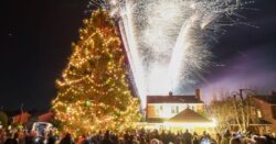 Couple’s Christmas tree planted 44 years ago now 50ft high and town’s only festive illumination