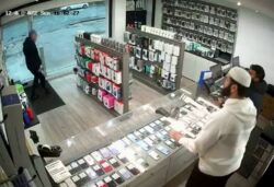 Thief has to hand back £1,600 phones after being foiled by shop’s locked door