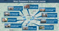 Map reveals London’s most expensive street where homes cost £23,800,000