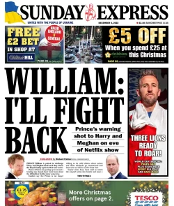 Sunday Express – William: I’ll fight back 