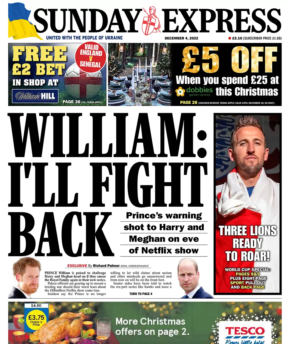 Sunday Express - William: I’ll fight back