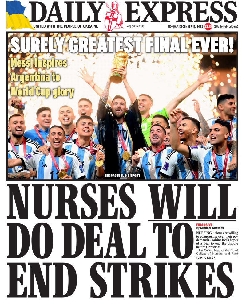 Daily Express - Nurses will do deal to end strikes